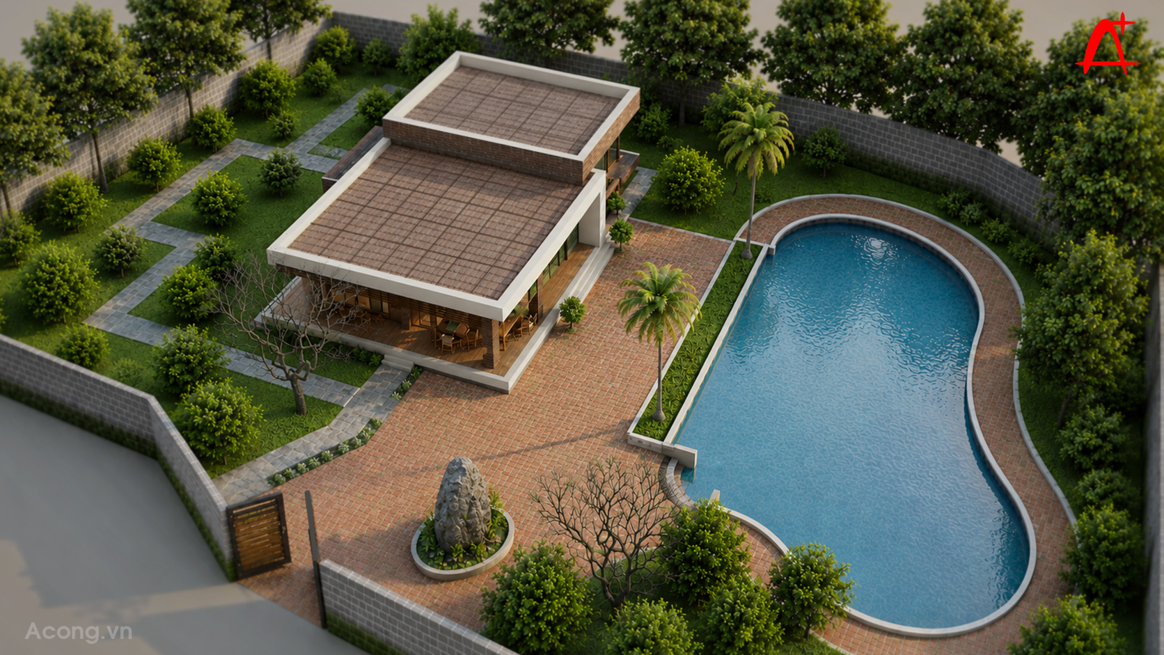 Phối cảnh tổng thể khu đất